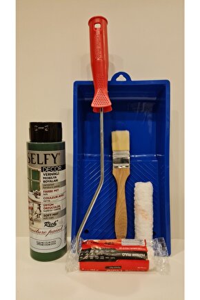Selfy Decor 500 Cc (750 Gr) Amsterdam Yeşili Kendinden Vernikli Dolap Boyama Seti