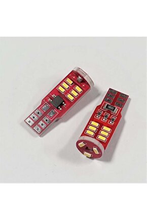 Üniversal Park Ampulu Canbus 15 Letli Turuncu led 12v T10 20w Fiber Gövdeli