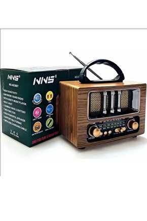 MİNİ NOSTALJİK RADYO BLUETOOTH SPEAKER ŞARJLI SD KART USB GİRİŞLİ MP3 ÇALAR KABLOSUZ HOPARLÖR