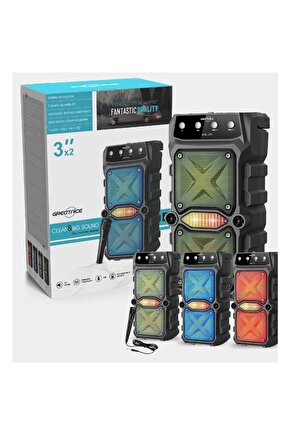 BLUETOOTH SPEAKER KABLOSUZ ŞARJLI HOPARLÖR LED IŞIKLI PARTY BOX MİKROFONLU SES BOMBASI