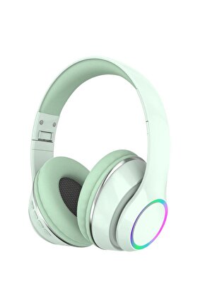P101 BLUETOOTH KULAKLIK 5.3 WİRELESS HEADPHONE ŞARJLI RGB LED IŞIKLI FM RADYO SD KART TYPE C ŞARJ