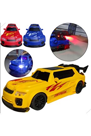 DUMAN ÇIKARAN UZAKTAN KUMANDALI ARABA IŞIKLI BUHAR ÇIKARAN YARIŞ ARABASI PİLLİ OYUNCAK ARABA