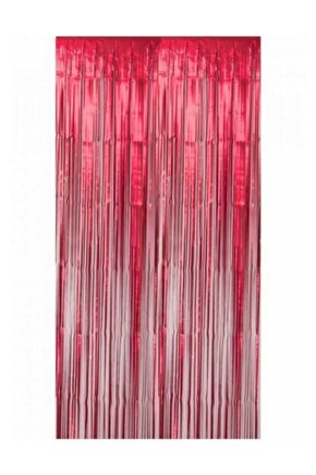 Kırmızı Parti Kutlama Arka Fon Kapı Perdesi Metalize 90x240cm