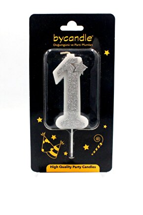 Simli Gri Rakam Mum-1