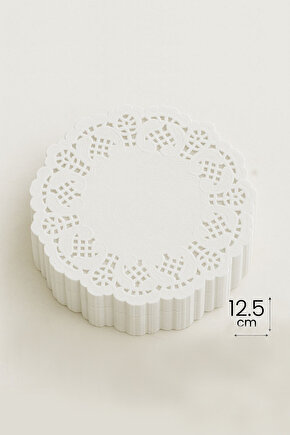 Kağıt Dantel Yuvarlak Çay Bardağı Altlığı 12,5 cm 500lü