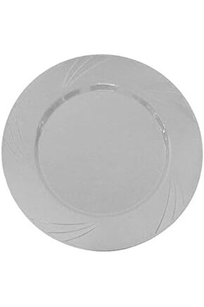 Mini Party Store Kristal Mika Tabak Gümüş 6 Lı