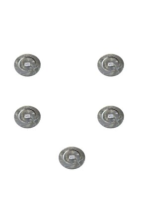 Kullan At Parti Davet Sunum Servis Plastik Sert Mika Tabak - 26 Cm. - Gümüş - 6 Adetlik 5 Paket