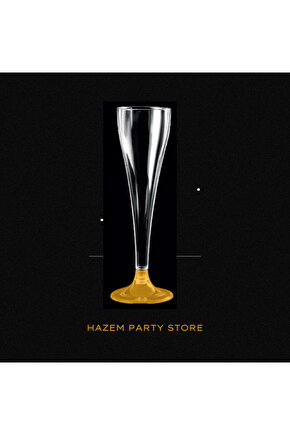 ŞAMPANYA KADEHİ 6LI MİKA SERT PLASTİK GOLD RENK