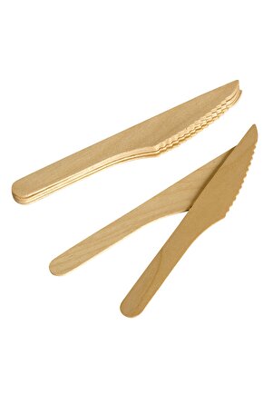 Roll Up Doğaya Dönüşümlü Ahşap Tahta Bıçak 50li