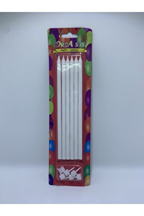 Pasta Mumu Beyaz Uzun 20cm 6lı