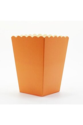 Turuncu Renk Popcorn (mısır, Cips) Kutusu 8 Adet 8×11 Cm