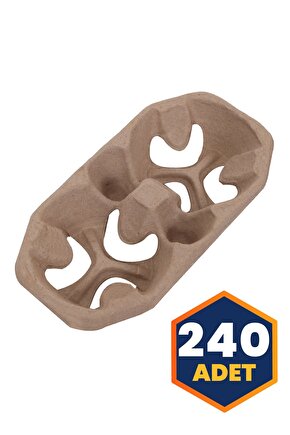 Karton Viyol Bardak Taşıyıcı Natürel 2 li - 240 adet