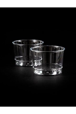 Plastik Kristal Kap 250cc Bodega 30 Adet (1 Paket) Kapaksız şeffaf