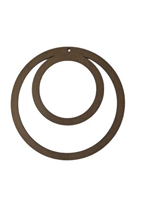 Iç Içe Yuvarlak 3 Mm Ham Mdf Isimsiz Kasnak Küçük Yuvarlark Üstte 35 Cm