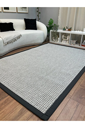Kumaş Bordür Gri Bukle Antrasit Bordür  Halı Salon Koridor Mutfak Çocuk Odası Halısı  Kilim S267