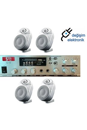 Mağaza Müzik Sistemi Seti Bluetooth Usb Aux