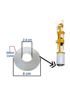 Serel Gömme Rezervuar İç Takım Silikon Boşaltma Contası