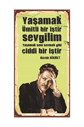 Nazım Hikmet Ahşap Şair Posterleri