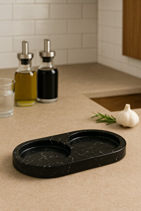 Mermer desenli yağdanlık standı