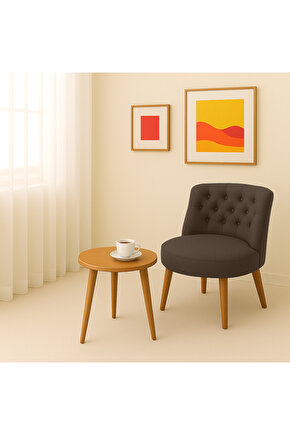 Tekli Berjer Koltuk Kahverengi - Çay Seti Koltuk Takımı