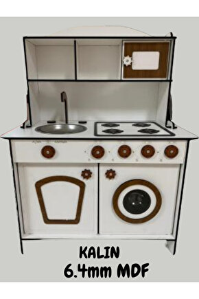 Oyuncak Mutfak, 6mm Çocuk Oyun Mutfağı, 3 Yaş Ve Üzeri Erkek Kız Çocuklar Için Gerçekçi Mutfak Seti