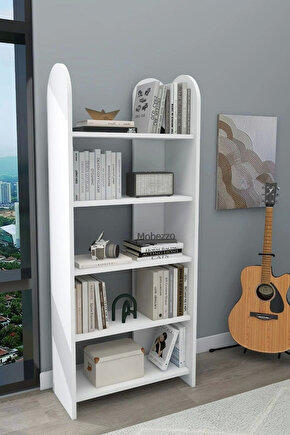 Dekoratif 5 Raflı Kitaplık Modern Kitaplık Kütüphane Organizer