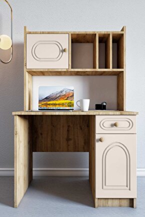 İda Bohem Çalışma Masası Safir Meşe-Vizon Bej