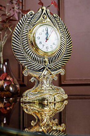 Masa Saati Biblo Lüks Hediyelik Dekoratif Saat Özel Tasarım Figür