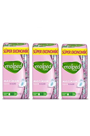 Ultra Hijyenik Ped Anatomik Normal Süper Ekonomik 24 Adet 3 lü Set