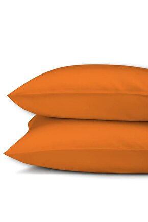 %100 COTTON (PAMUK) TURUNCU 50x70 cm YASTIK KILIFI PİLLOW CASE