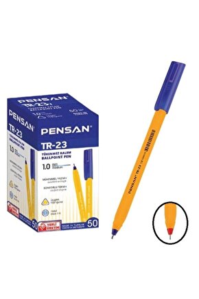 Mavi Tükenmez Kalem TR 23 Üçgen Gövde 1.00 mm Uç 10 Adet Tükenmez Kalem Mavi 10 Adet