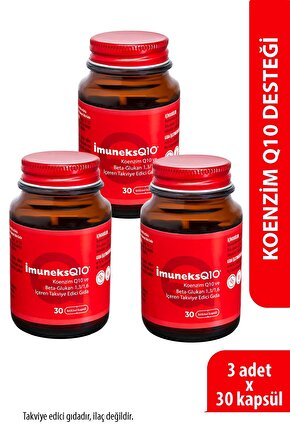 Q10® Beta Glukan (1,31,6) ve Koenzim Q10 İçeren Takviye Edici Gıda x 3 Adet