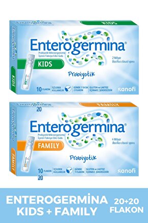 Family 5 ml x 20 Flakon + Enterogermina Kids 5 ml 20 Flakon