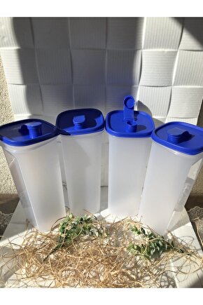 Çok Amaçlı Sürahi Mavi Kapak 2 Litre 4 Adet