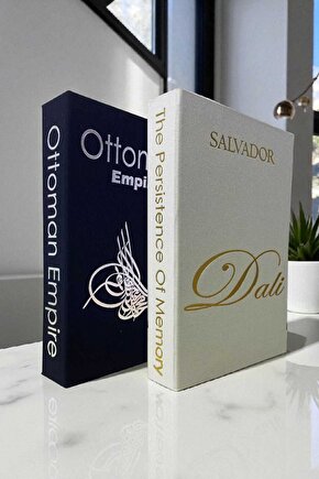 2’li Kumaş Kaplı Kitap Görünümlü Dekoratif Kutu | Hediye & Takı Kutusu