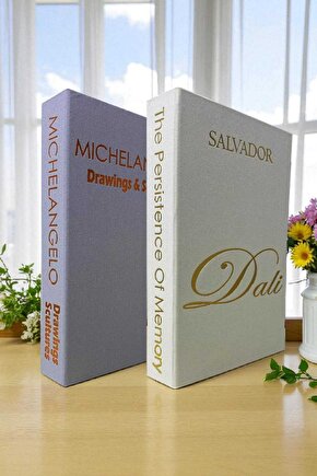 2’li Kumaş Kaplı Kitap Görünümlü Dekoratif Kutu | Hediye & Takı Kutusu