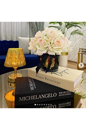 Kumaş Kaplı Dekoratif Kitap Kutu 2’li Set