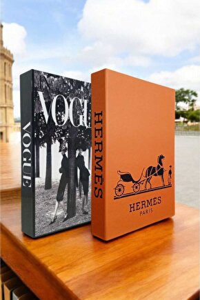 Dekoratif Kitap Görünümlü Kutu 2li Set Decorative Book Looking Box