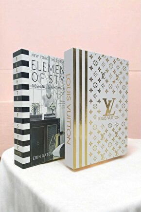 Dekoratif Kitap Görünümlü Kutu 2li Set Decorative Book Looking Box