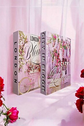 Dekoratif Kitap Görünümlü Kutu 2li Set Decorative Book Looking Box