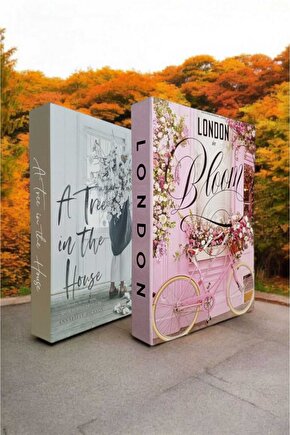 Dekoratif Kitap Görünümlü Kutu 2li Set Decorative Book Looking Box