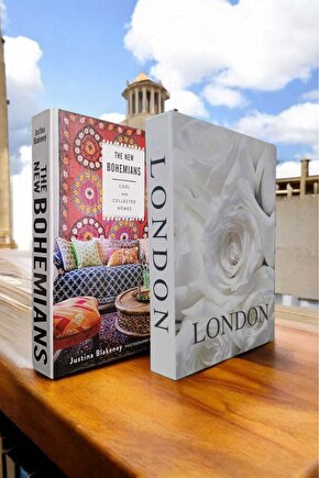 Dekoratif Kitap Görünümlü Kutu 2li Set Decorative Book Looking Box