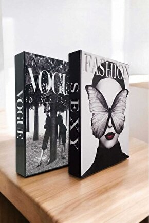 Dekoratif Kitap Görünümlü Kutu 2li Set Decorative Book Looking Box