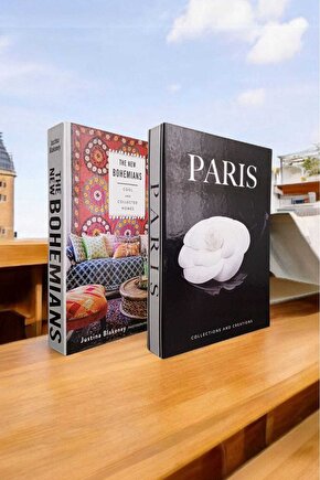 Dekoratif Kitap Görünümlü Kutu 2li Set Decorative Book Looking Box