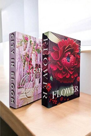Dekoratif Kitap Görünümlü Kutu 2li Set Decorative Book Looking Box