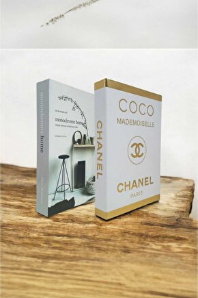 Dekoratif Kitap Görünümlü Kutu 2li Set Decorative Book Looking Box