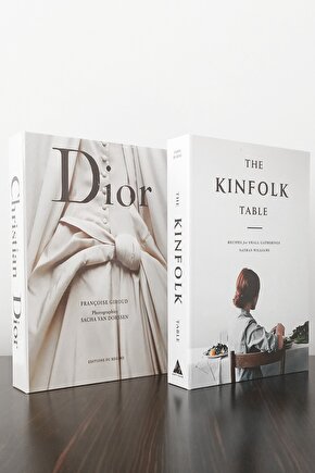 2li Dekoratif Kitap Görünümlü Kutu Gelinlik & Kinfolk Recipes Temalı