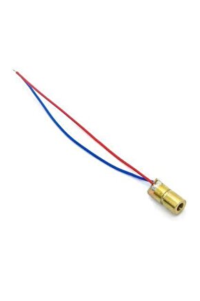 Kablolu Nokta Lazer Modül Metal Kafa 5v 650nm 5mw Point Laser