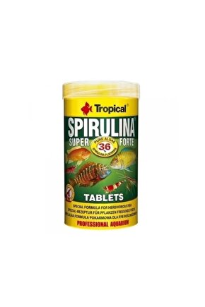 Spirulina Süper Forte Tablet Yoğun Spirulina İçerikli Tablet Balık Yemi 50 Ml 36 Gr