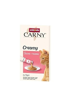 Animonda Snack Carny Somonlu ve Taurinli Sıvı Kedi Ödül Maması 6 Adet 15 Gr